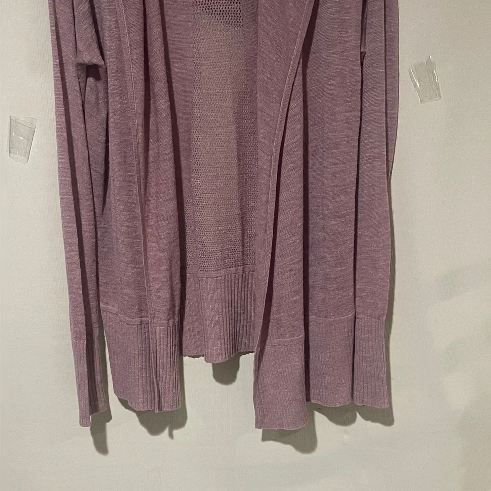 lululemon athletica Linen Blend Dusty Pink Light Hoodie Sweater Cardigan SZ M - Picture 4 of 15